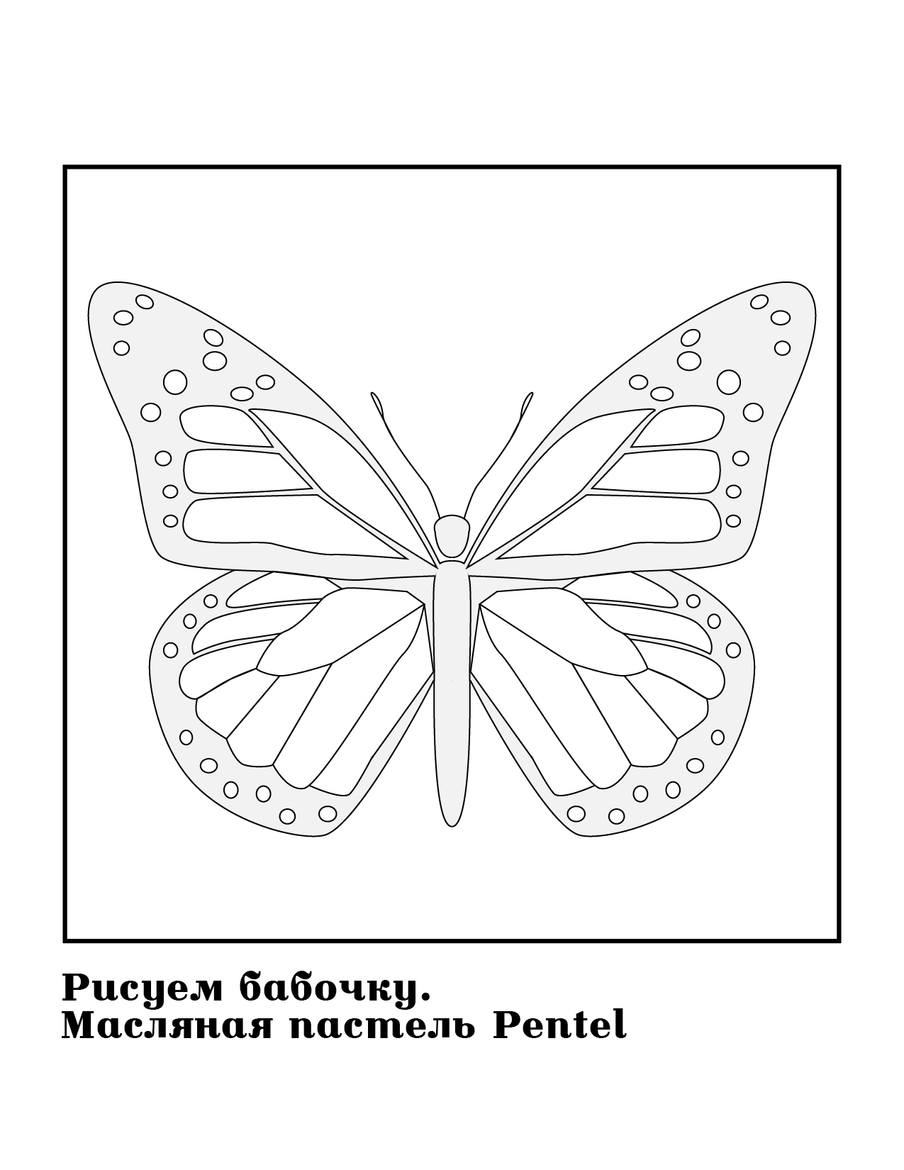 Рисунок бабочки для вырезания